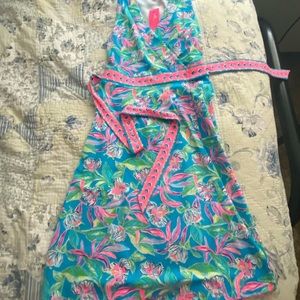 Clancie Knee Length Wrap Dress/ Medium